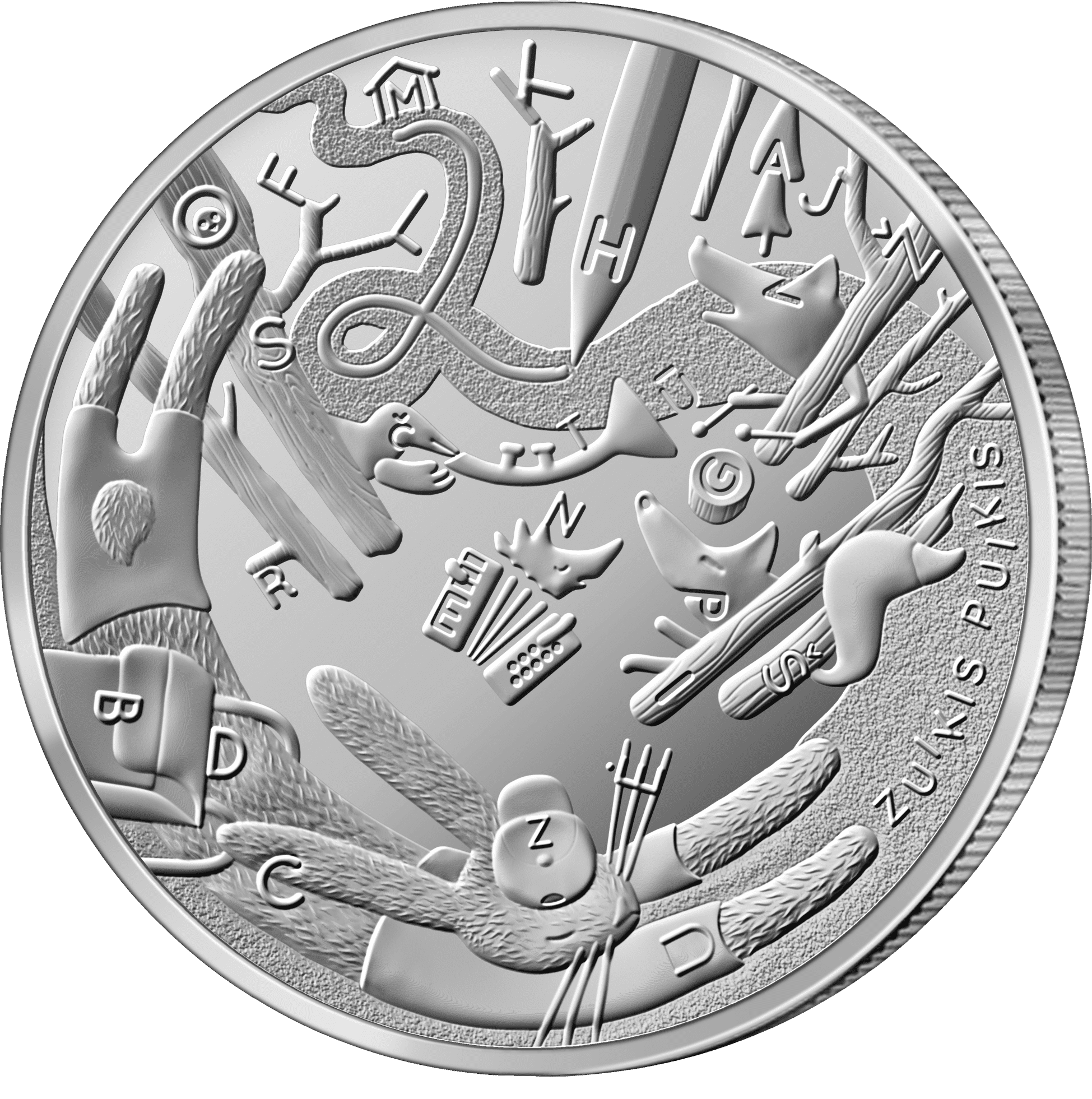 EUR 1,50 coin dedicated to the fairy tale Zuikis Puikis (from the series  ,,Tales from My Childhood'') 5 pcs. | Lithuanian Mint